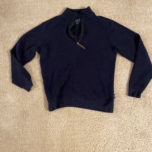 Men’s Woolrich Pull over 3/4 zip sweater Sz M Navy Blue